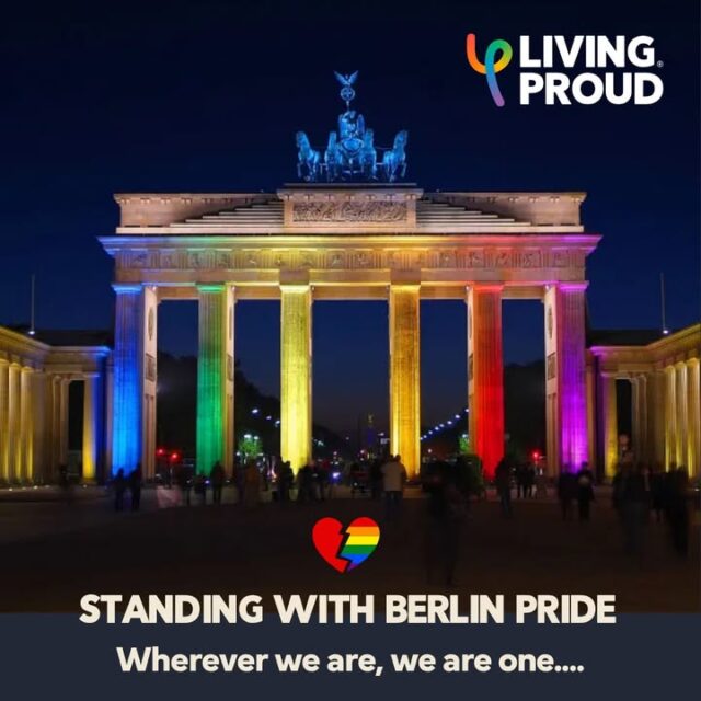 Wherever we are, the LGBTIQA+ community are one. When one hurts, we all hurt. When one is targeted, we are all targeted. We stand in solidarity with Berlin Pride organisers and community following the heart breaking attack this weekend. 

We have a right to safety, dignity and respect. Pride continues to be a protest against injustice, hatred and violence.  We will continue to dance in the street in all our glorious diversity and we will not be silenced.

#berlinpride #LGBTI #LGBTIQA #westandwithberlinpride 
CSD Berlin - Berlin Pride @csd.berlin.pride